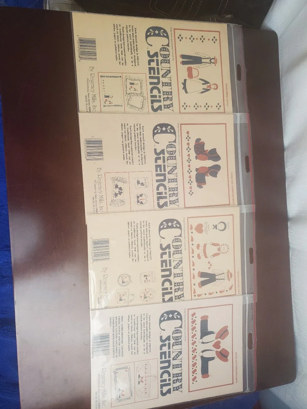 NOS Lot Of 4 Country Stencils By Regency Mills People Couples Country Folk U.S.A